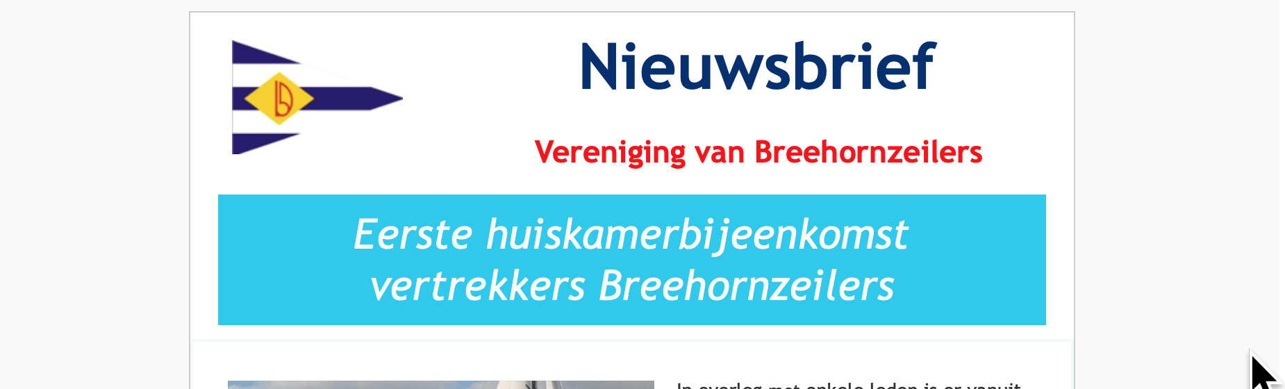 Je bekijkt nu Nieuwsbrief vertrekkersbijeenkomst